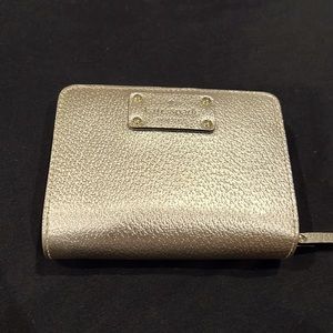 Kate Spade bifold gold wallet